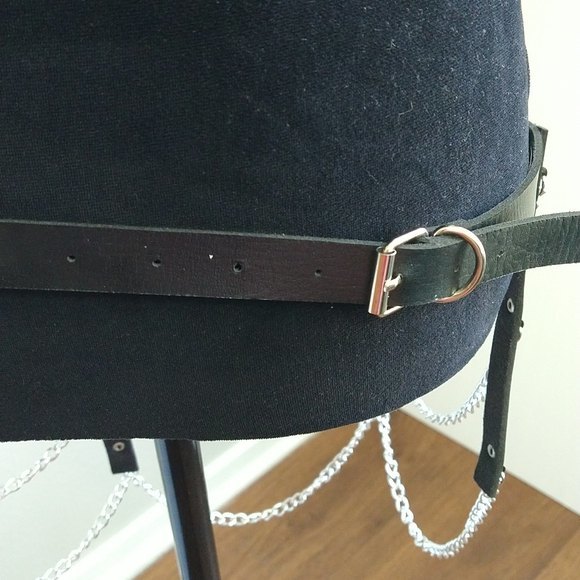 Funky Chain Belt One Size Fits Most In Black and Silver